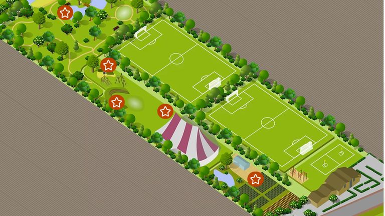 Langs de voetbalvelden moet een natuurspeeltuin, buitentheater en evenemententerrein komen.