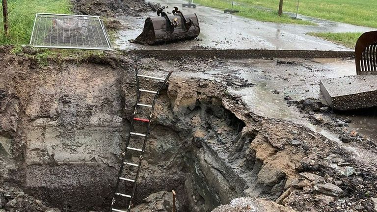 Een beeld van de werkzaamheden (foto: gemeente Altena).