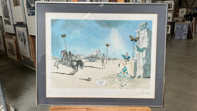 De lithografie van Salvador Dalí (foto: Ista van Galen).