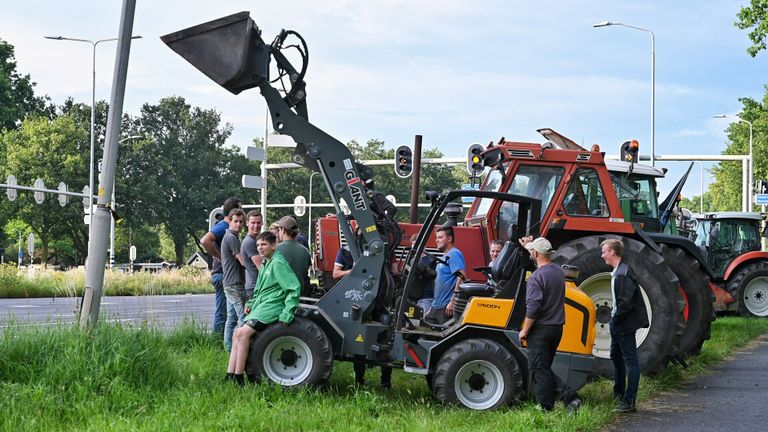 Boerenprotest langs de N65 bij Oisterwijk (foto: Toby de Kort - SQ Vision).