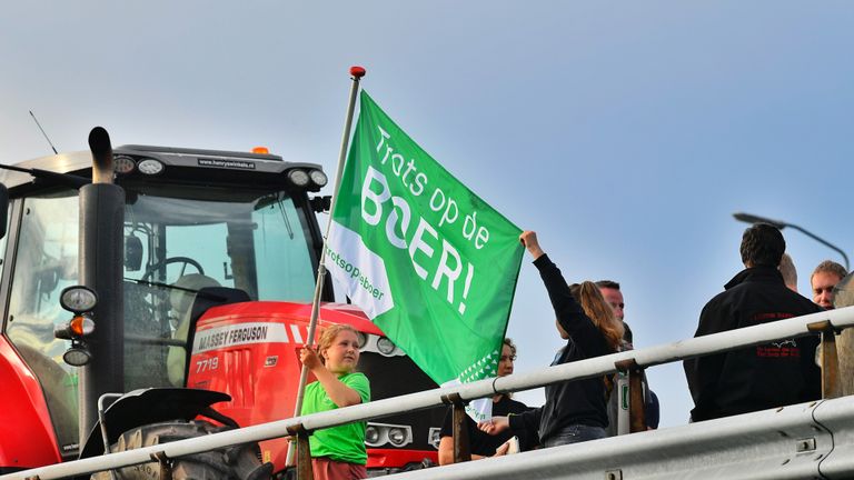 Foto: Protest langs de A67 (foto: Rico Vogels - SQ Vision)