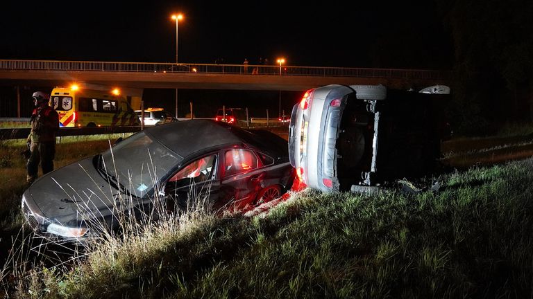 Hoe het ongeluk op de A58 kon gebeuren, wordt onderzocht (foto: Jeroen Stuve/SQ Vision).
