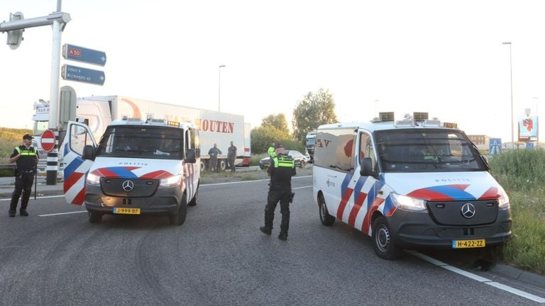 De politie in Veghel (foto: Bart Meesters)