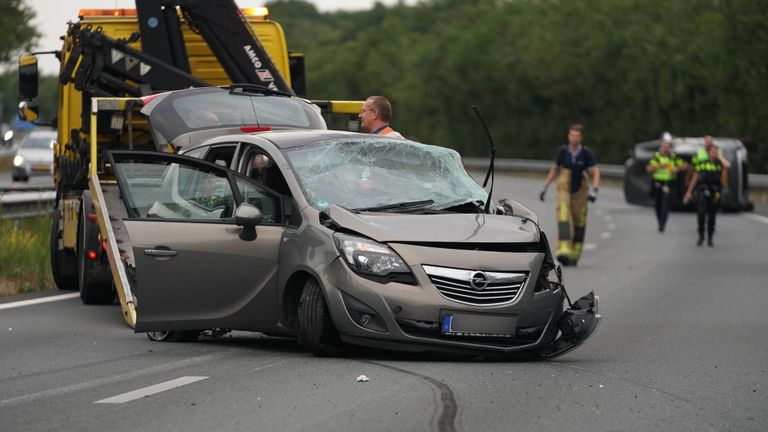 De auto van het Duitse gezin (foto: WdG - SQ Vision).