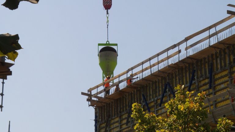 Beton storten bij 32 graden