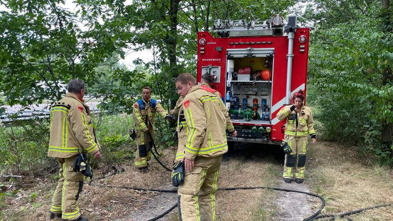 De brand woedde in een gebied aan de Bosrand in Geldrop (foto: Dave Hendriks/SQ Vision).