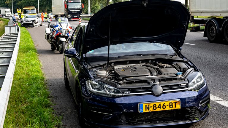 Ongeluk op de A27 (foto: SQ Vision).