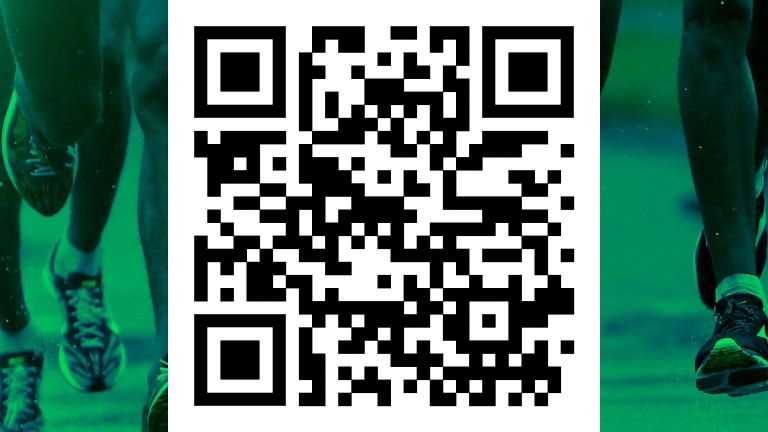 De QR-code voor de Eindhovense marathon.