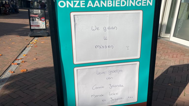 Geen aanbiedingen maar afscheid.