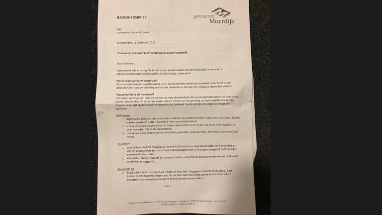 De bewonersbrief voor mensen in de wijk. 