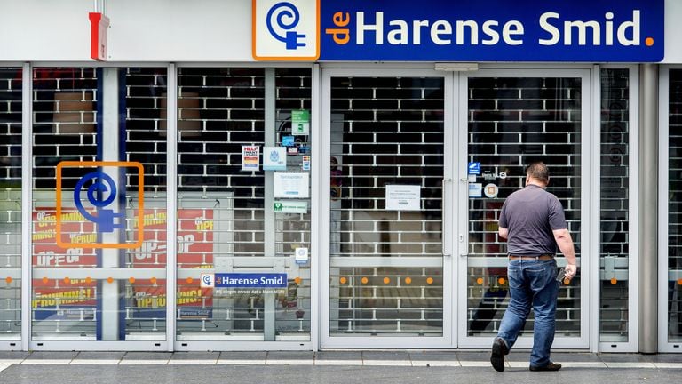 Een gesloten filiaal van de Harense Smid in Eindhoven (foto: ANP).