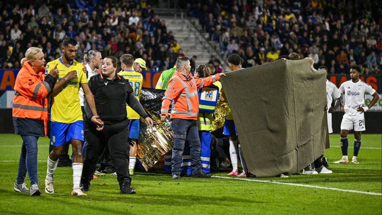 Etienne Vaesen werd lang behandeld na de botsing. (foto: ANP/Olaf Kraak).