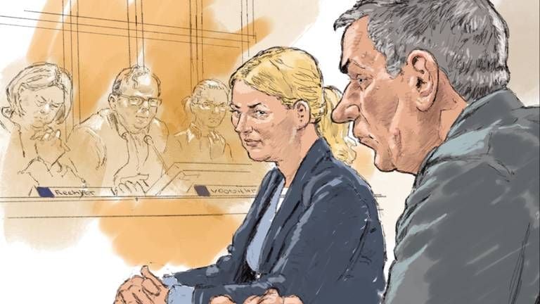 Sharona en Bill tijdens de zitting in januari. 