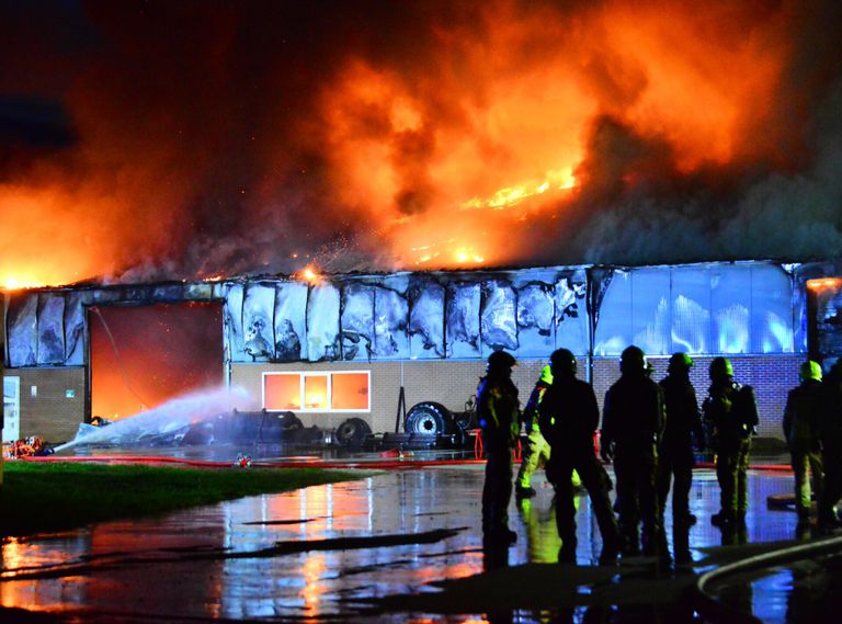 De brand in Weert (foto: Johan Bloemers / SQ Vision).