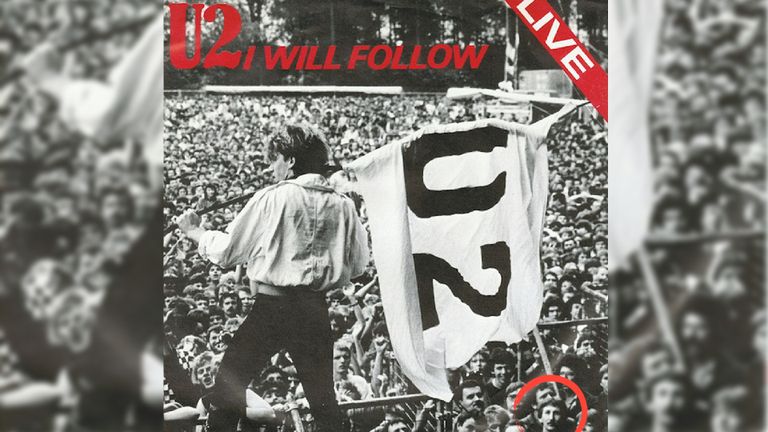 De cover van U2, met rechtsonder in het cirkeltje Marc Stakenburg. 