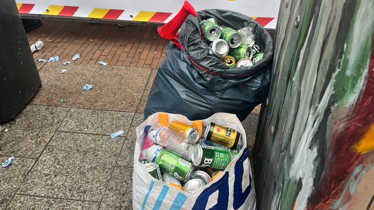 De vangst van Steffan vandaag, goed voor zo'n 50 euro (foto: Omroep Brabant)