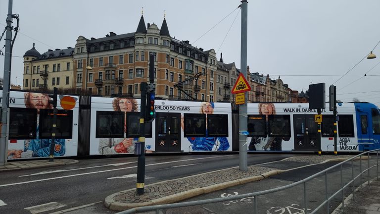 De ABBA-trams in Stockholm (foto: Helga van de Kar)