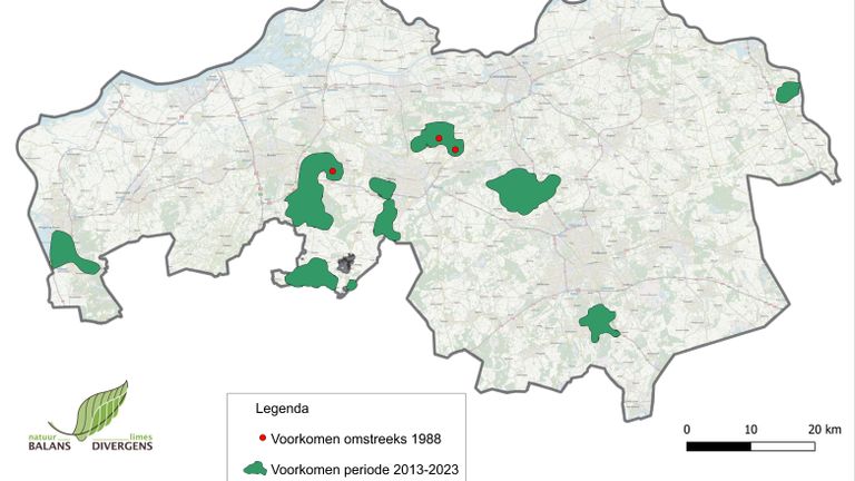 Hier zit de boomkikker in Brabant (beeld: Bureau Natuurbalans-Limes Divergens BV).