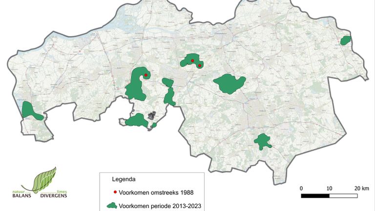 Hier zit de boomkikker in Brabant (beeld: Bureau Natuurbalans-Limes Divergens BV).