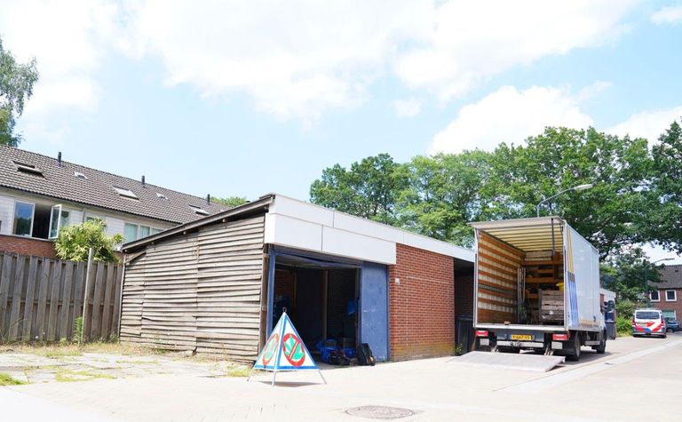 Het pand waar de hennepkwekerij werd ontdekt (foto: Bart Meesters/SQ Vision).
