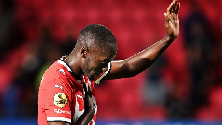 Jordan Teze weigerde zelfs even voor PSV te voetballen om een transfer te forceren (foto: ANP 2024/Olaf Kraak).
