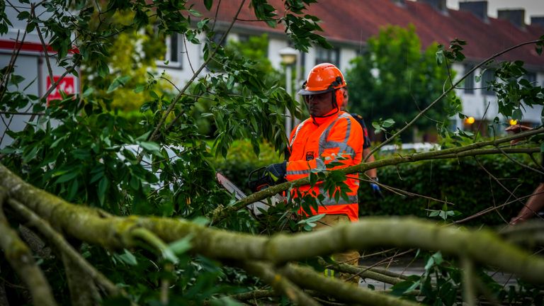 Stormschade in Eindhoven (foto: SQ Vision).