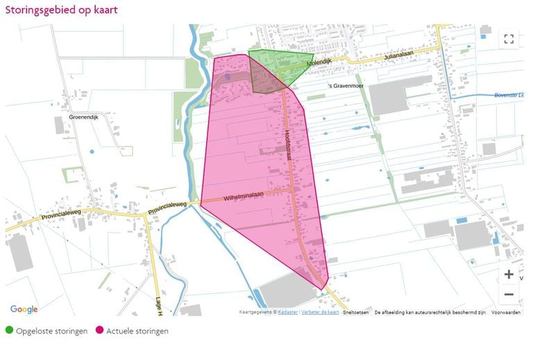 Kaart: Enexis Storingen
