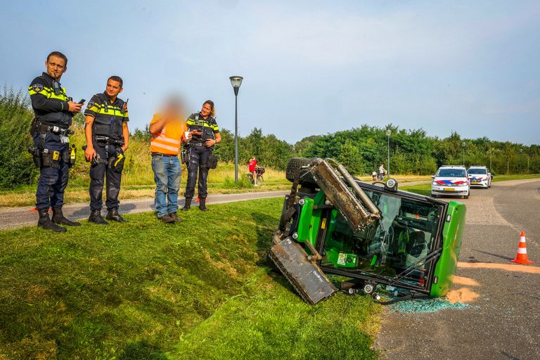 Het talud bleek te schuin (foto: SQ Vision).