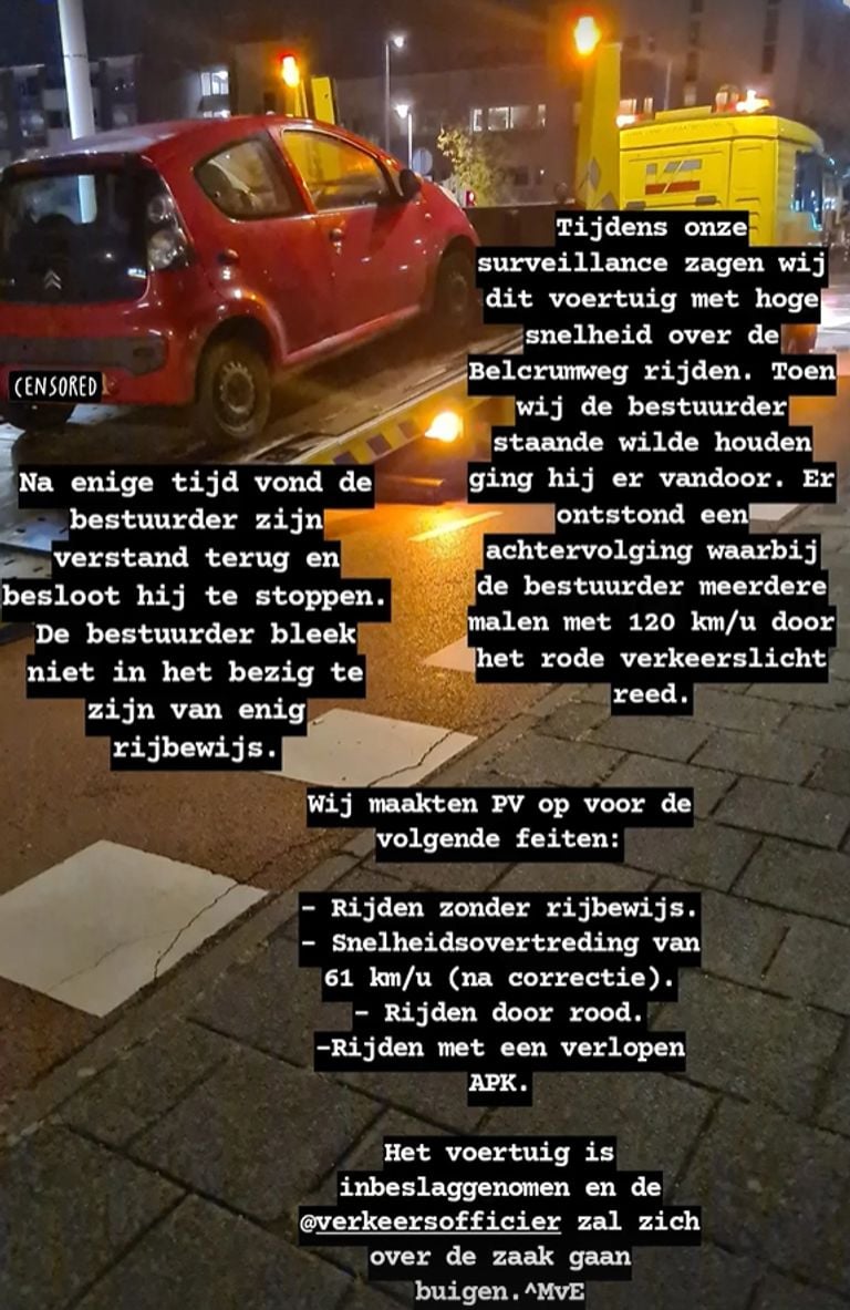 Foto: Instagram politie Markdal