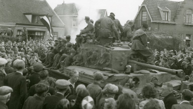 Britse tank in Oss (foto: archief)