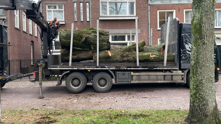 Wihelmina begint aan haar laatste reis (foto: Omroep Brabant).