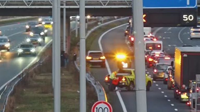 Pechgeval op de A50 (foto: Rijkswaterstaat).