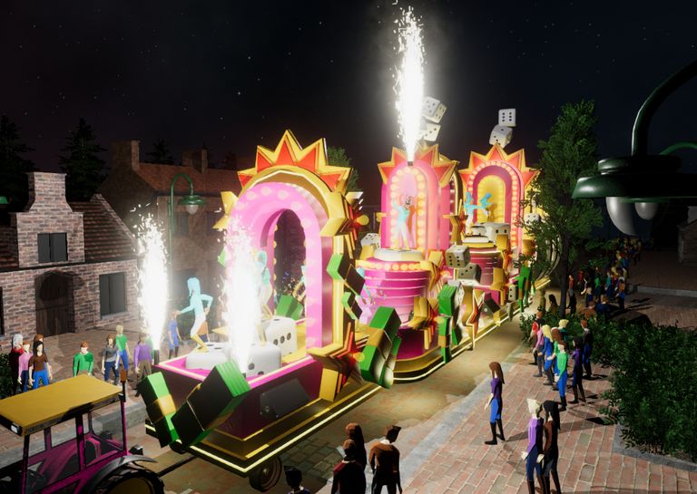 Optocht met vuurwerk: spectaculairder kan haast niet (beeld: Jeffrey van der Wal).
