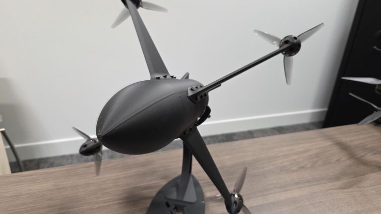 Een drone van AI Armaments (foto: Noël van Hooft).
