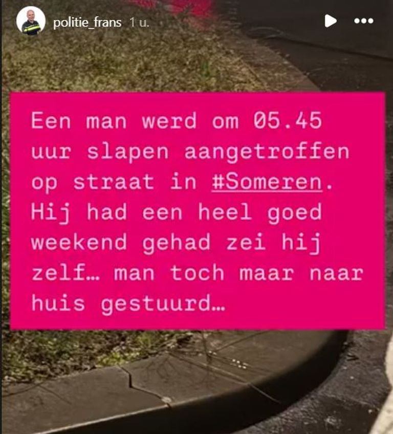 Foto: Instagram politie Frans.