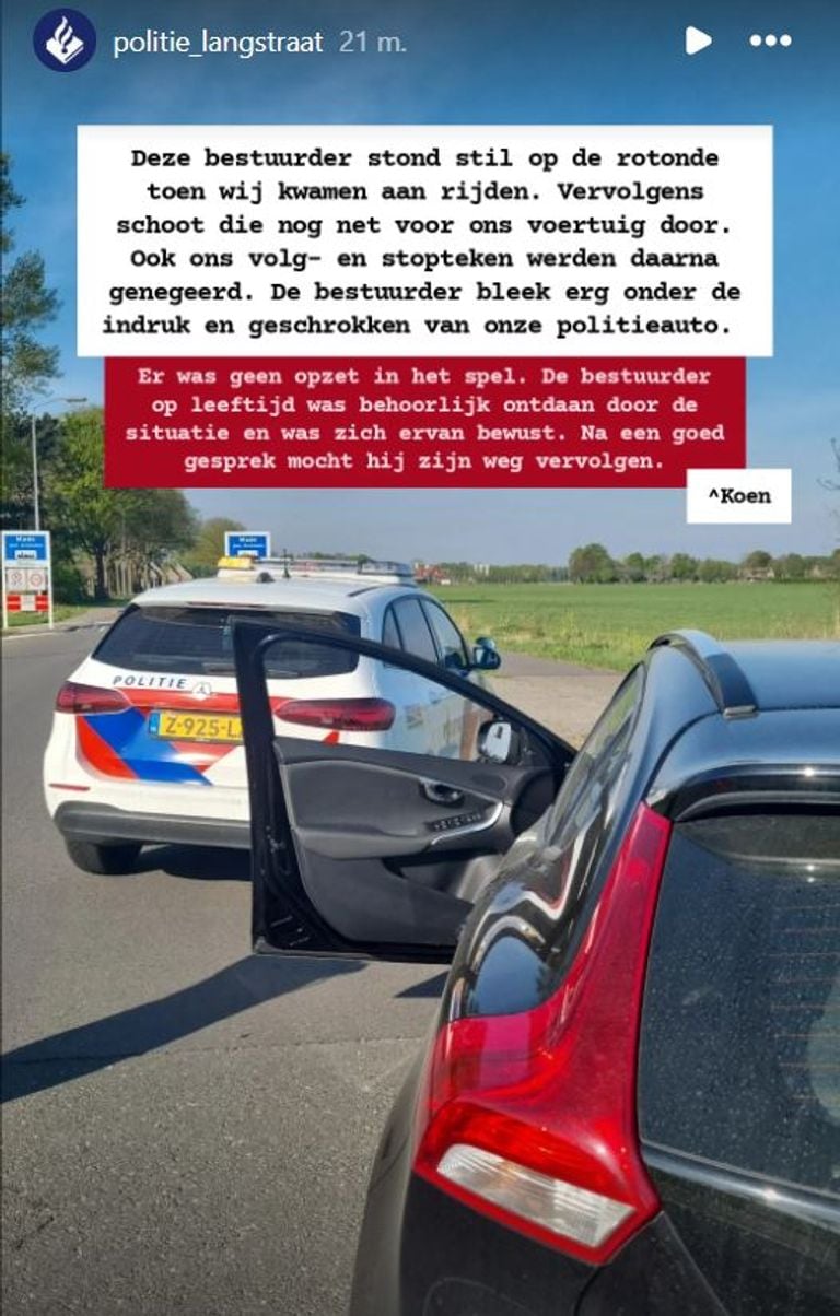 Foto: Instagram politie Langstraat.