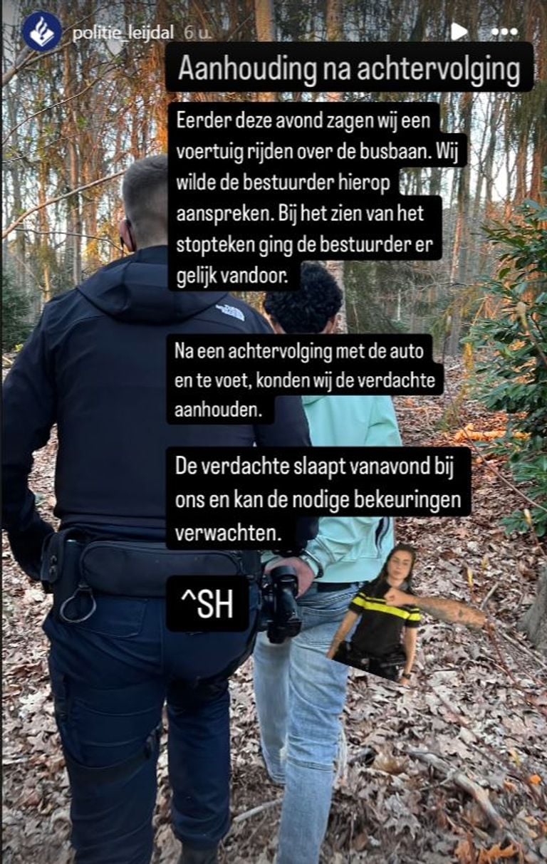 Foto: Instagram politie Leijdal.