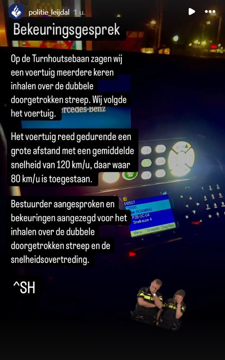 Foto: Instagram politie Leijdal.