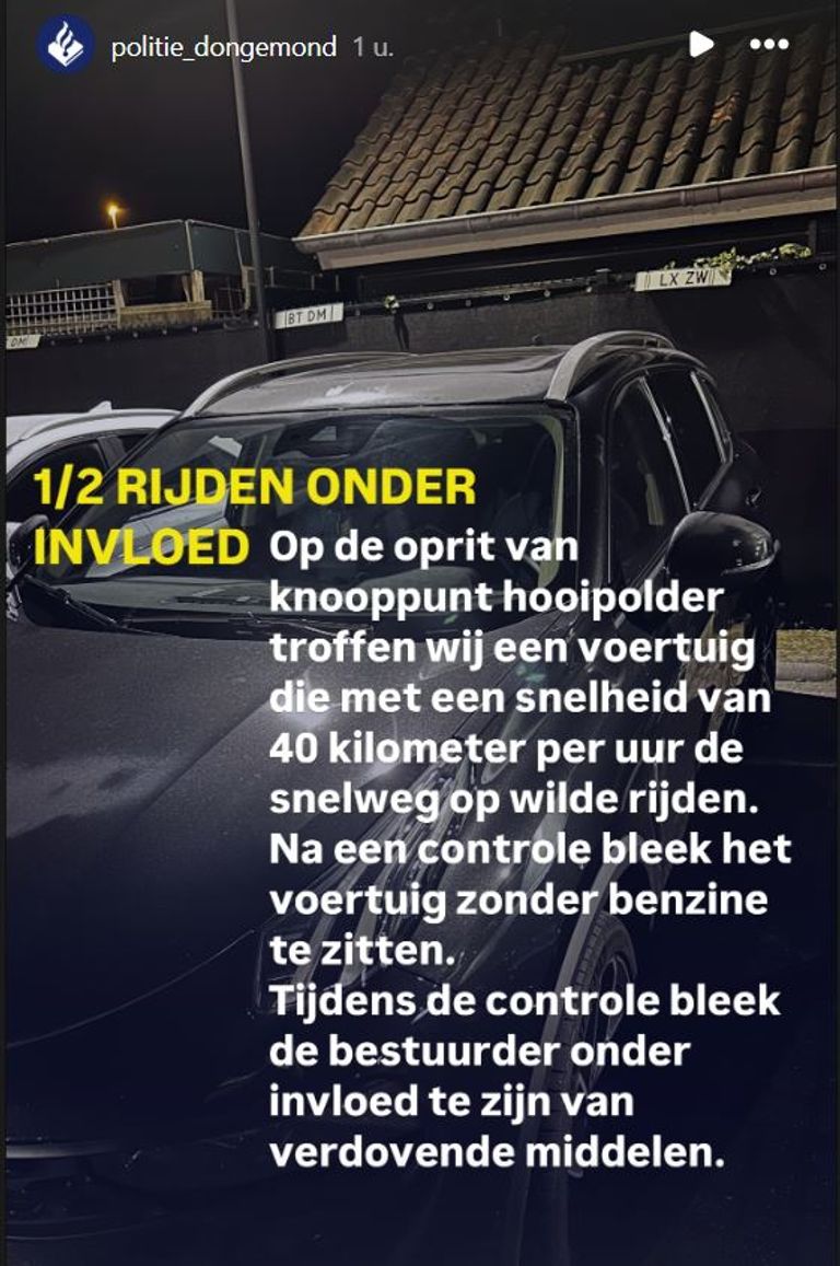 Foto: Instagram politie Dongemond.