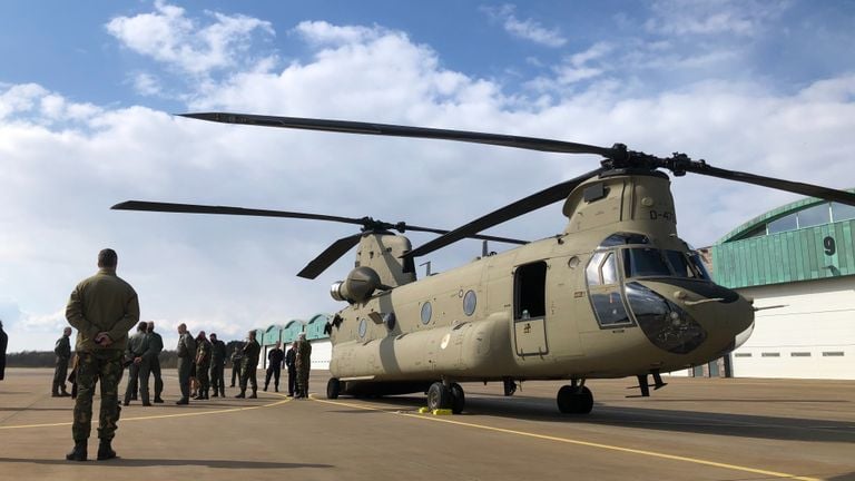 Chinook op vliegbasis Gilze-Rijen (foto: Willem-Jan Joachems)