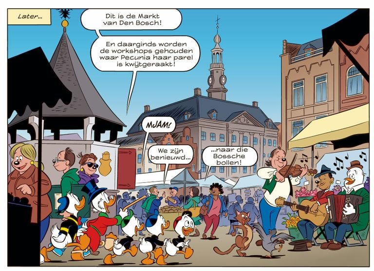 De familie Duck op de Markt in Den Bosch (beeld: Disney/DPG)