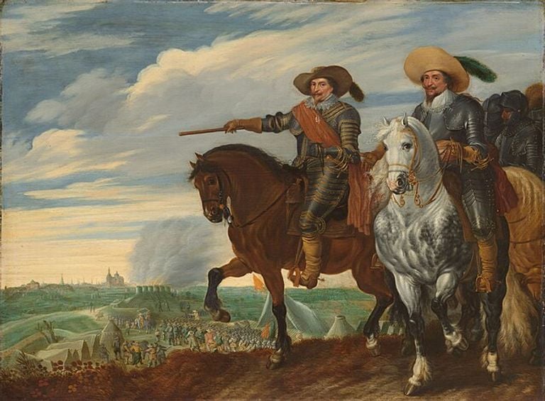 Frederik Hendrik en Ernst Casimir bij het beleg van Den Bosch in 1629 (bron: Wikimedia Commons).