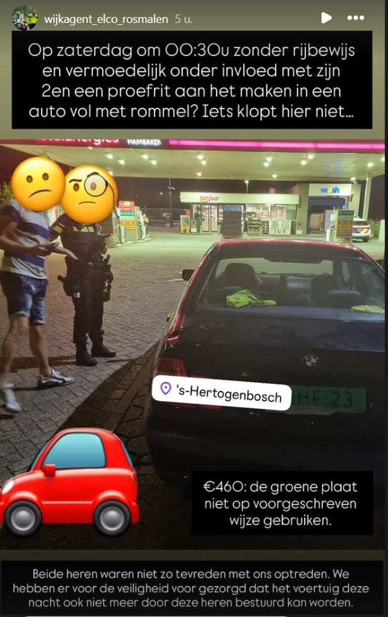 Foto: Instagram wijkagent Elco Rosmalen.