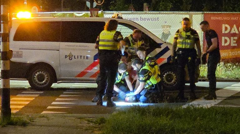 De man verzette zich hevig tijdens de aanhouding. 
