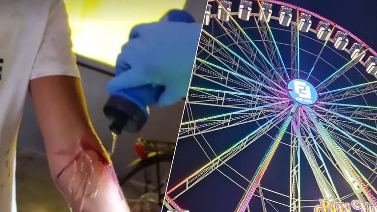 Een man is gestoken op de Tilburgse Kermis (foto: politie Tilburg/Omroep Brabant).