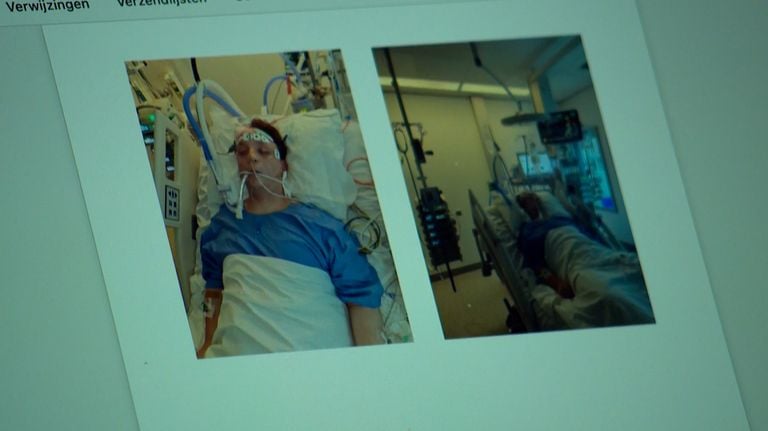 Foto's uit het dagboek van Dylano in het ziekenhuis.