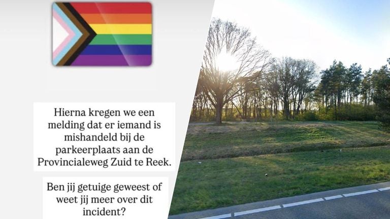 De politie zoekt getuigen van de mishandeling (foto's: politie_maashorst/Instagram en Google Streetview).