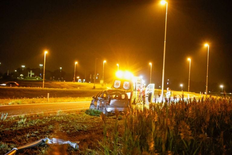 Het ging mis op de A50 bij Sint-Oedenrode (foto: Addy Smits/Persbureau Heitink).