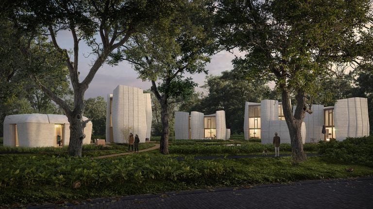 Een schets van de nieuwe huizen in Bosrijk (beeld: project Milestone).