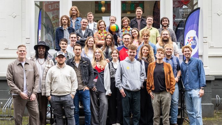 De deelnemers van het Regio Songfestival (foto: Ivo Hutten/Omroep GLD).
